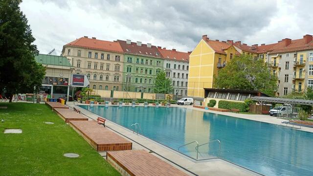 Im Margaretenbad sind die Spielflächen für Kinder eher klein gehalten. | Foto: Grätzelinitative Margaretenbad