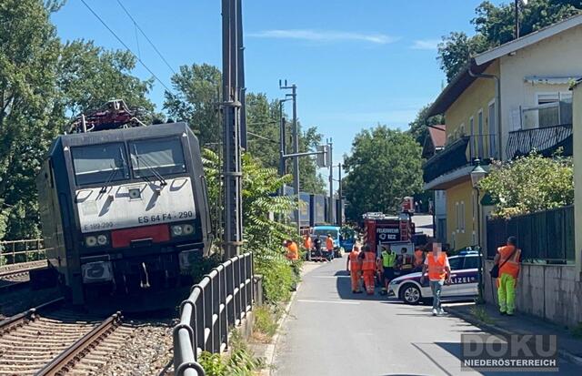Der entgleiste Güterzug | Foto: Doku NÖ