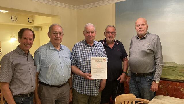 Hermann Scharf, Friedrich Goldnagl, Franz Diesner, Helmut Schuecker, Erich Gugelsberger (v.l.) | Foto: privat