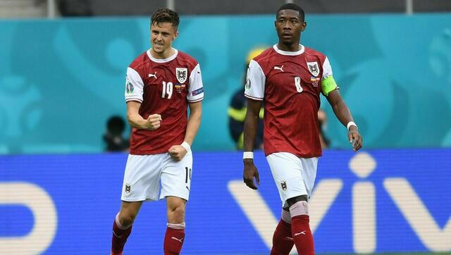 Christoph Baumgartner traf gegen die Ukraine nach einem Eckball von David Alaba zum 1:0. | Foto: picturedesk