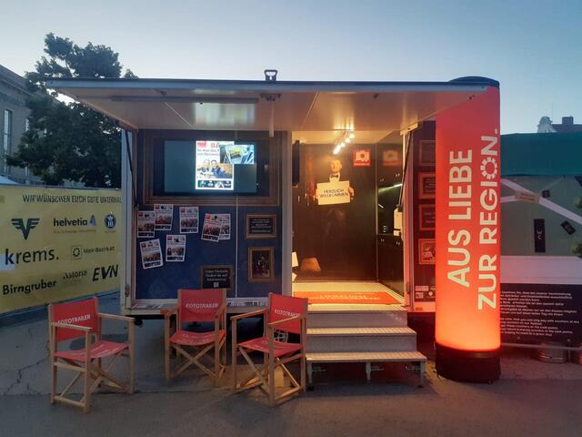 Erinnerungsfoto am Rathausplatz: Besucher können  den Fototrailer für bleibende Momente während des Events nutzen. | Foto: Tour of Austria