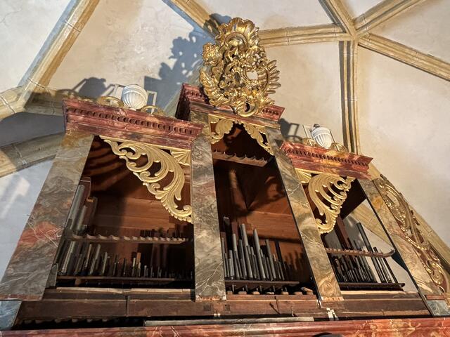 Prachtvoll und über 400 Jahre alt: Die Orgel der Dreifaltigkeitskirche ist die älteste der Steiermark und eine der ältesten Österreichs. | Foto: Laura Jung