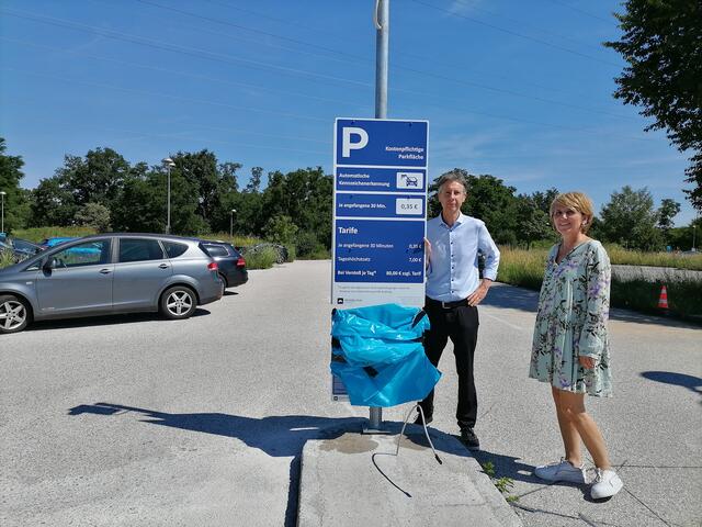Ab 1. Juli geht die neue schrankenlose Parkanlage mit automatischer Kfz-Kennzeichenerkennung am öffentlichen Parkplatz im Stadtgut in Betrieb. | Foto: TIC I Stadtgut Steyr
