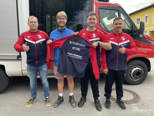 Niklas Bradac, Maximilian Beran, Michael Hopfeld, Jannik Geiger | Foto: Feuerwehr Nitzing