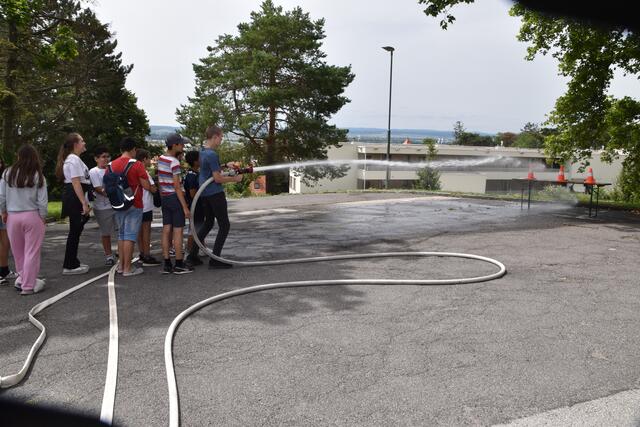 Auch die Feuerwehr richtete eine Station aus.  | Foto: Vanessa Trabi