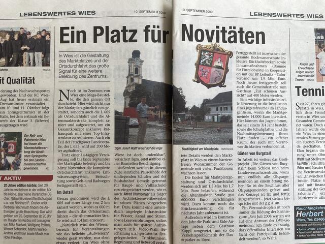 Ein Blick in die damalige Ortsreportage aus Wies | Foto: RegionalMedien Steiermark