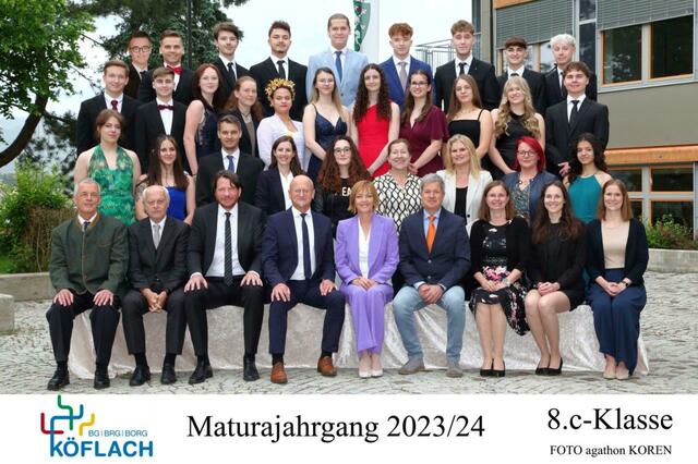 Der Maturajahrgang der 8c-Klasse am Gymnasium Köflach | Foto: FOTO KOREN