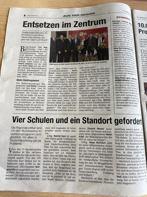 Anfang 2009 drehte der Bund Geld fürs BSZ ab, obwohl Pläne da waren. | Foto: RegionalMedien Steiermark