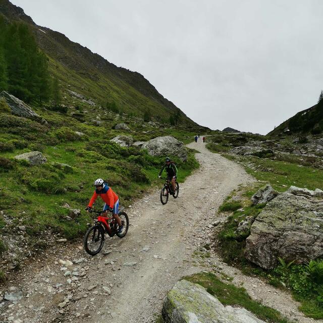 Mit dem Mountainbike vom Giglachsee. 