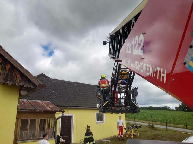 Bergung des Patienten | Foto: FF Waidhofen/Thaya