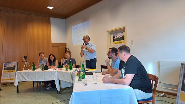 Günther Kroiss moderierte die Gesprächsrunde | Foto: Bürgerinitiative Mattersburg