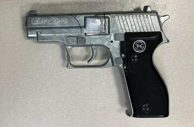 Mit dieser Schreckschusspistole sollen sechs Minderjährige zwei andere Jugendliche bedroht und ausgeraubt haben. | Foto: LPD Wien