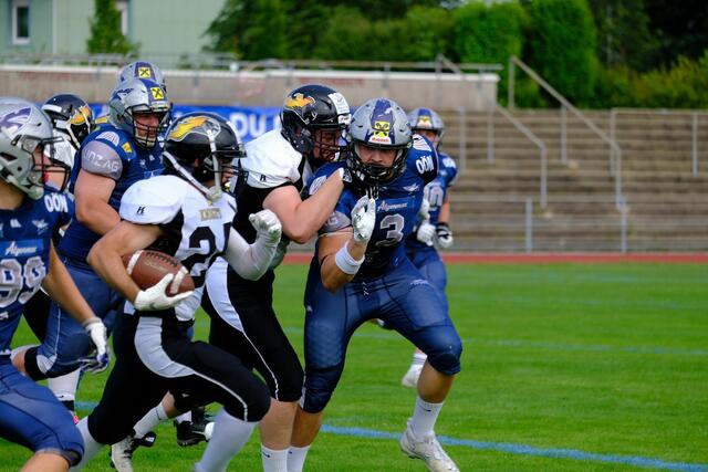 Meist hatte die Defense der Steelsharks im Match gegen die Offensive der Wiener das Nachsehen. | Foto: Steelsharks Traun