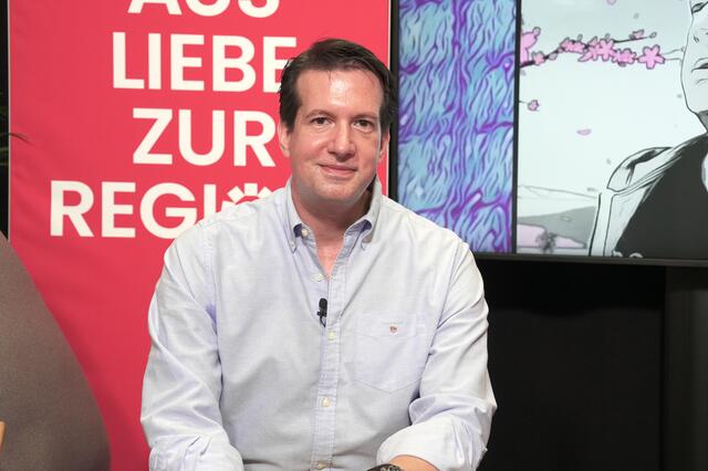 Hannes Winkler zu Gast bei uns im Studio. | Foto: Triebelnig/MeinBezirk