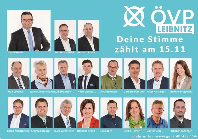Mit dieser Reihung ging die ÖVP Leibnitz in den Gemeinderatswahlkampf 2020. Mittlerweile ist das Team total zerrüttet. | Foto: ÖVP