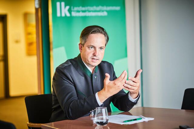 Johannes Schmuckenschlager, Präsident der Landwirtschaftskammer NÖ kritisiert das Renaturierungsgesetz.
 | Foto: LK NÖ/Franz Gleiß