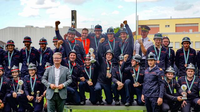 Sieger im Bewerb "Bronze A" wurde Kleinfrannach.  | Foto: LFV/Karner