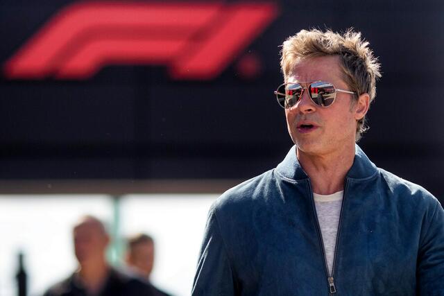 Brad Pitt im Vorjahr in Silverstone. | Foto: GEPA pictures