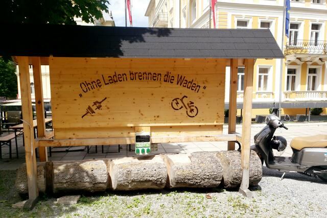 Ein Spruch zum Abschluss,
der mich zum schmunzeln brachte.
Ohne E-Bike wäre man in Bad Gastein ordentlich gefordert.