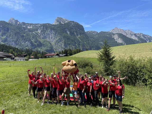 Das Team der RegionalMedien Salzburg bei der Team-Challenge in Abtenau. | Foto: RegionalMedien Salzburg