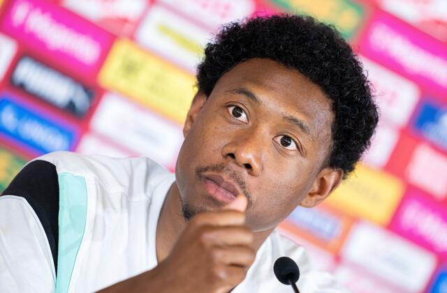 Am Samstag trat David Alaba in Berlin vor die Presse. | Foto: GEORG HOCHMUTH / APA / picturedesk.com