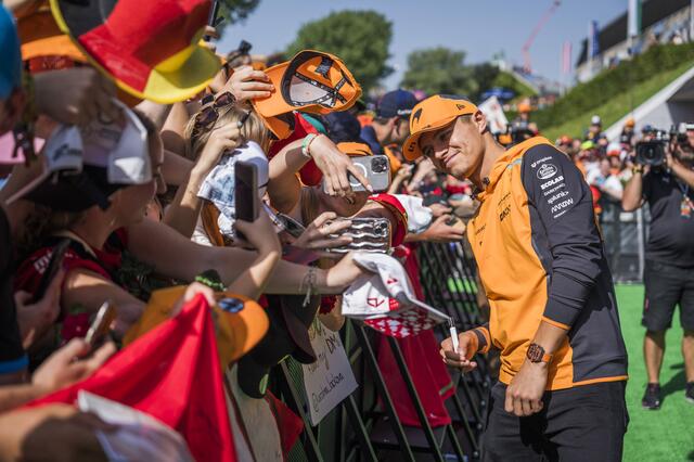 Da hatte Lando Norris noch gut lachen. | Foto: RB Content Pool
