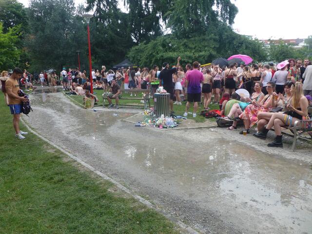 Abfalltechnische Impressionen vom Parkfest, das im Grazer Volksgartenpark, den Schlusspunkt vom ,Pride Month 2024" in der Ökostadt Graz setzte.