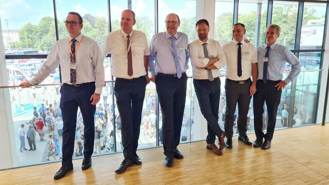 Das Kongresskomitee mit Nathanael Rainer, Herman
Reifeltshammer, Thomas Alt, Gerhard Haas, Philipp Sturm und Klaus Danter freute sich über den gelunge-nen Kongress (von li nach re) 
Foto FMZ