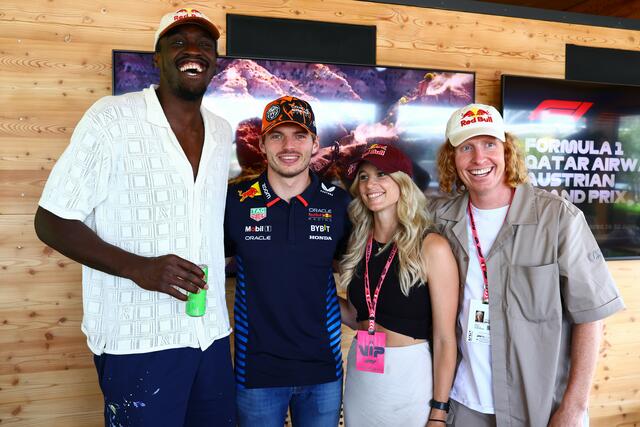 Pascal Siakam, Max Verstappen, Anna Gasser und Clemens Millauer. | Foto: RB Content Pool