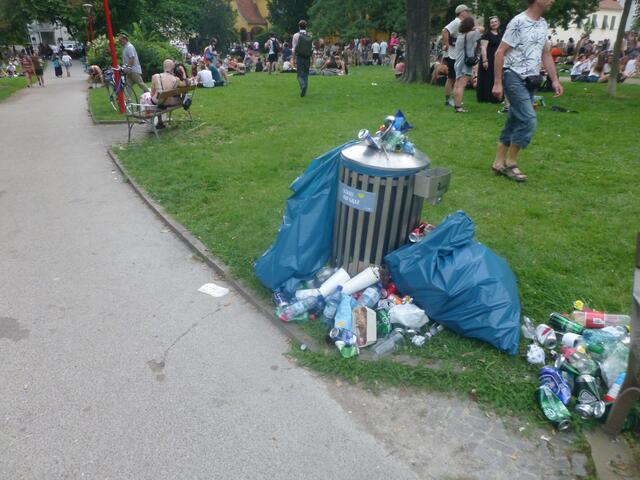 Abfalltechnische Impressionen vom Parkfest, das im Grazer Volksgartenpark, den Schlusspunkt vom ,Pride Month 2024" in der Ökostadt Graz setzte.