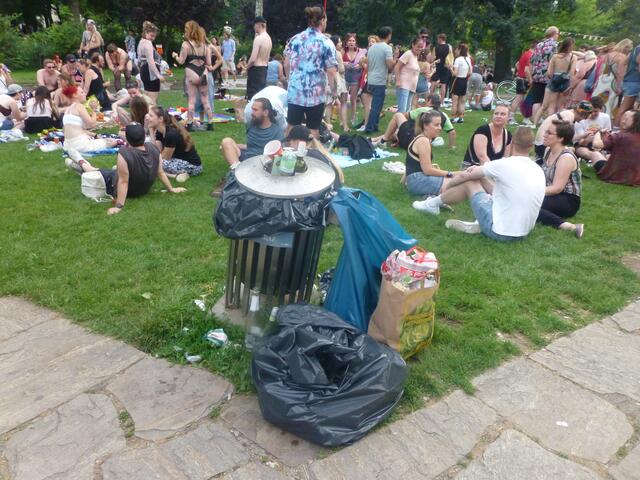 Abfalltechnische Impressionen vom Parkfest, das im Grazer Volksgartenpark, den Schlusspunkt vom ,Pride Month 2024" in der Ökostadt Graz setzte.