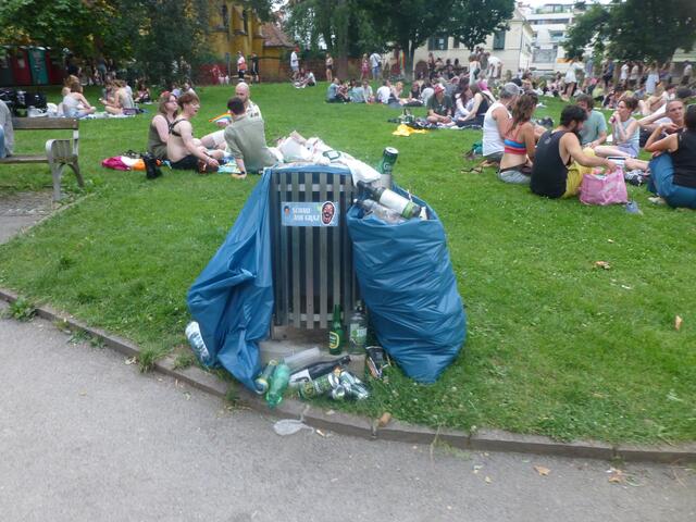 Abfalltechnische Impressionen vom Parkfest, das im Grazer Volksgartenpark, den Schlusspunkt vom ,Pride Month 2024" in der Ökostadt Graz setzte.