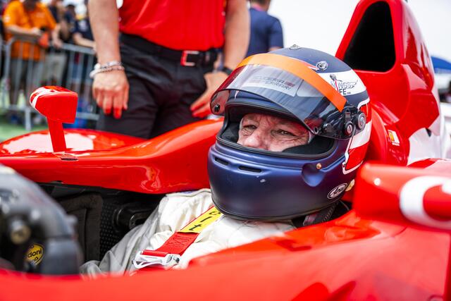 Gerhard Berger bei der Legends Parade. | Foto: RB Content Pool