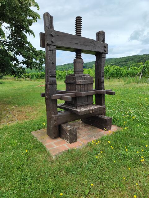 Eine alte Weinpresse... | Foto: I.Wozonig