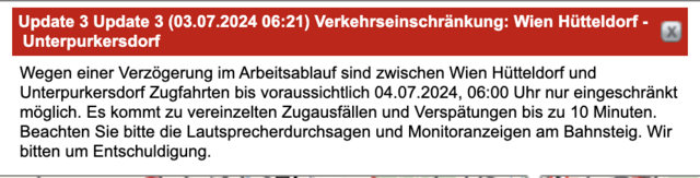 Die ÖBB Meldung. | Foto: Screenshot meinBezirk