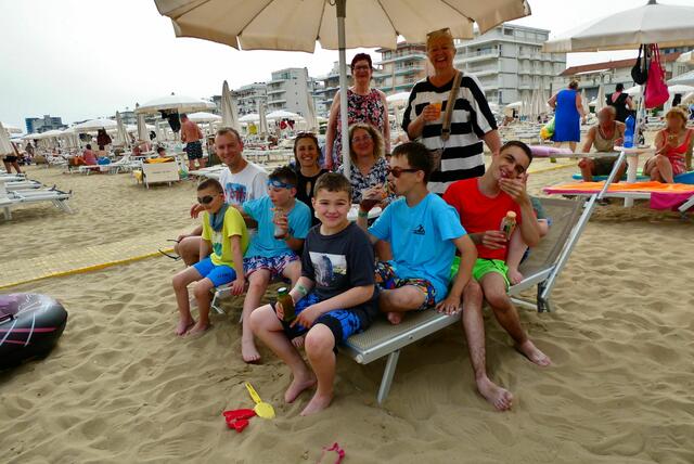 Jausenpause am Strand von Jesolo. | Foto: ASO Sillian