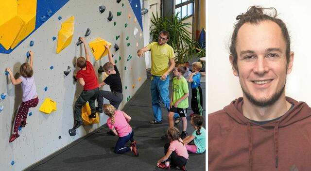 Alles mit Bewegung, Spiel und Spaß wird beim Boulder-Sommercamp laut Besitzer Martin Gächter (rechts) geboten. | Foto: Privat