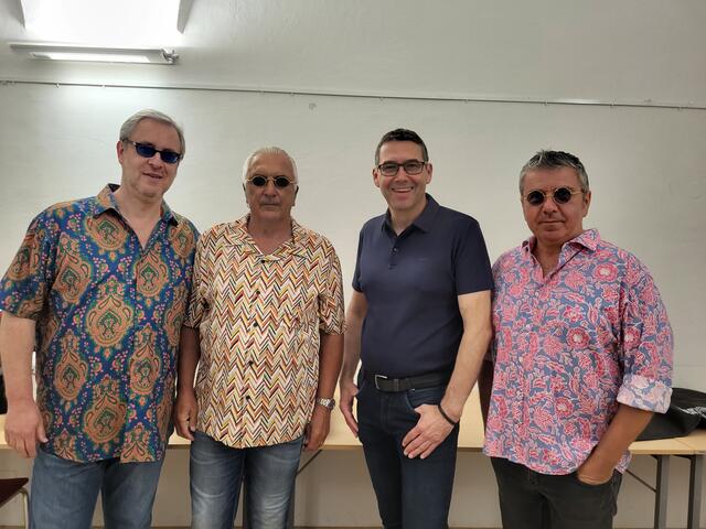 Bürgermeister Markus Vogl mit Monti Beton und Johann K., Headliner des heutigen Abends.  | Foto: Magistrat Steyr-Presse