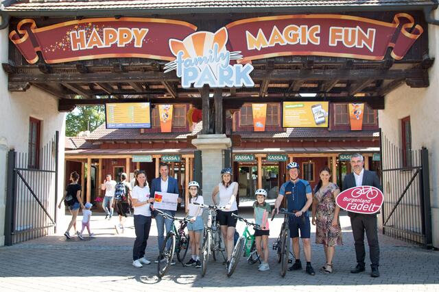 Der Familypark in St. Margarethen ist ab heuer neuer Sammelpunkt beim „Burgenland radelt – Sommerradeln“. | Foto: LMS Burgenland