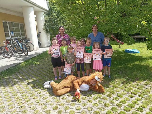 Die Ebenseer Kindergartenkinder freuten sich über den "löwenstarken" Workshop. | Foto: Community Nurses Ebensee
