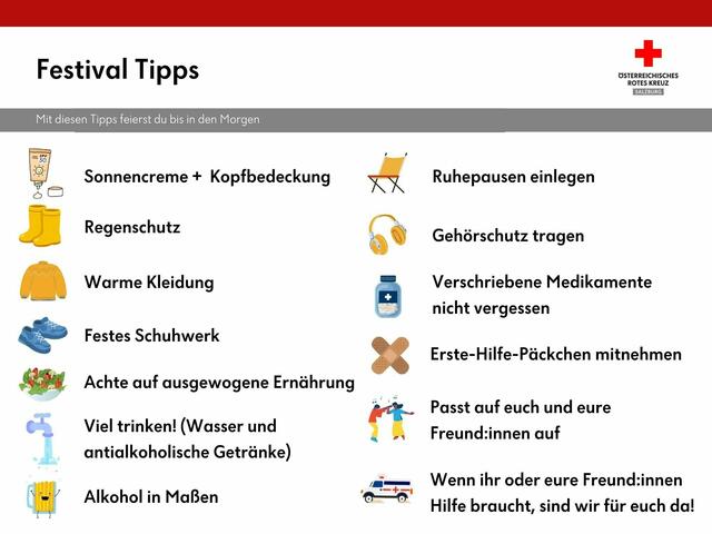 Mit den Rotkreuz-Tipps bist Du optimal für das Electric Love Festival ausgerüstet. | Foto: Rotes Kreuz Salzburg
