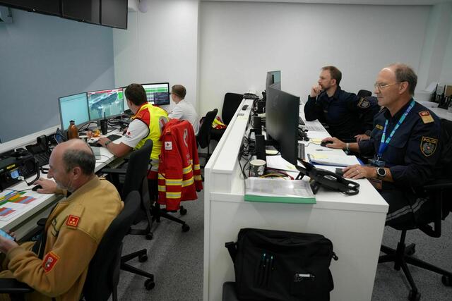 Gemeinsamer Einsatzstab beim Electric Love Festival | Foto: Rotes Kreuz Salzburg