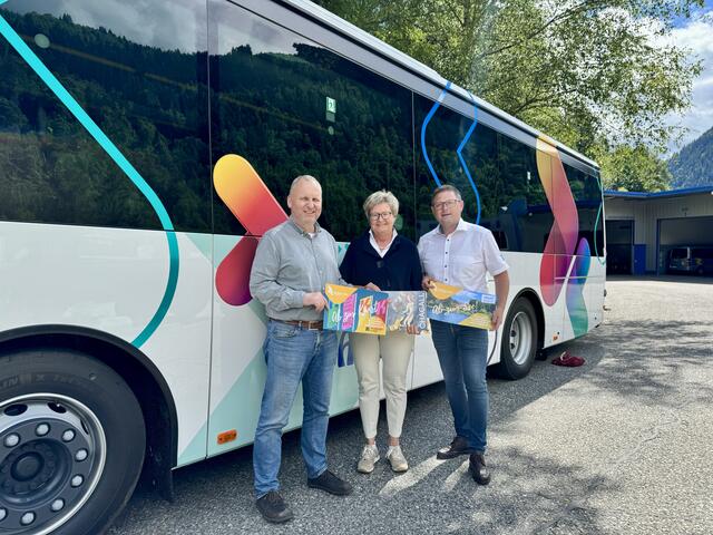Martin Bacher (Kärnten Bus), Erika Schuster (Künstlerstadt Gmünd), Hellmuth Koch (Tourismusverband Seeboden) | Foto: TVB Seeboden