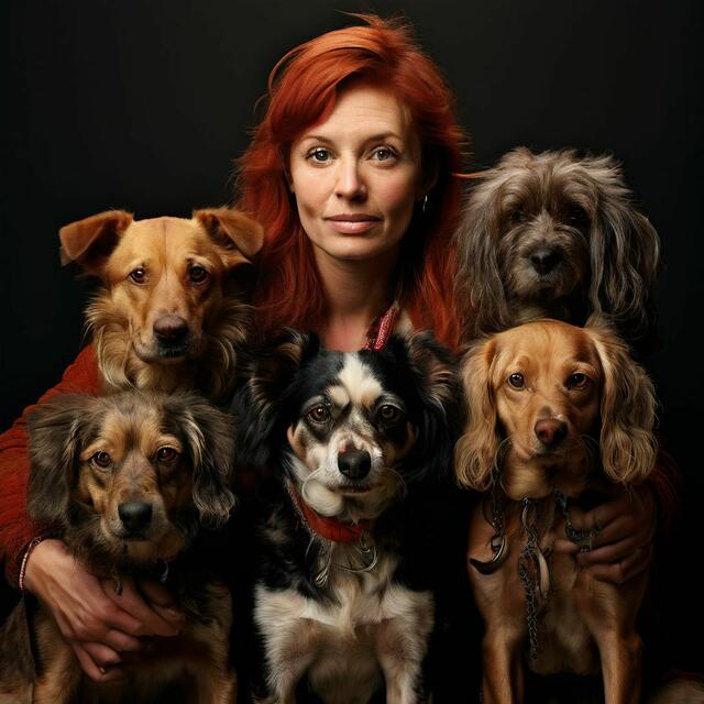 Spurlos verschwunden: Eine Frau mit 42 Hunden | Foto: Generiert mit KI