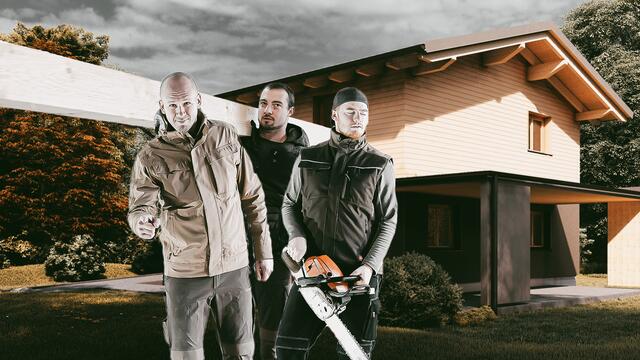 Große musikalische Leidenschaft für ihren Lieblingswerkstoff: Drei Zimmerer aus Grub haben das Lied "Holz in Dosen" aufgenommen. | Foto: Paradoxhaus