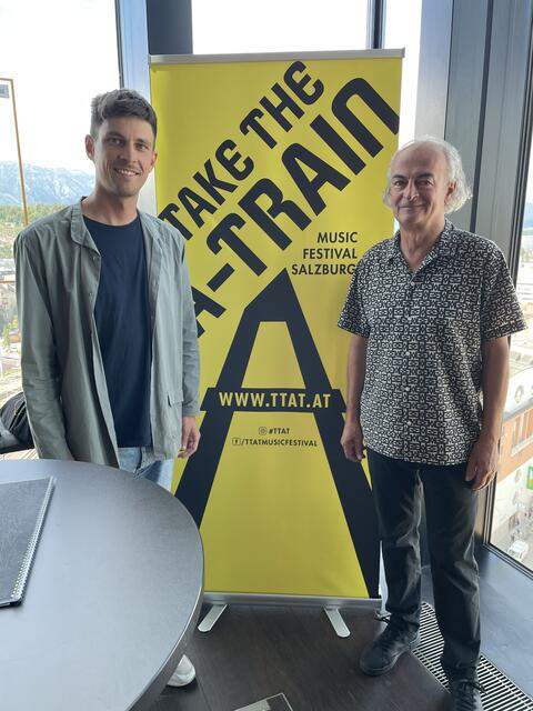 Freuen sich schon auf die zehnte Auflage des "Take the A-Train"-Festivals: Andreas Neumayer (rechts) und Jürgen Vonbank.  | Foto: Lisa Gold