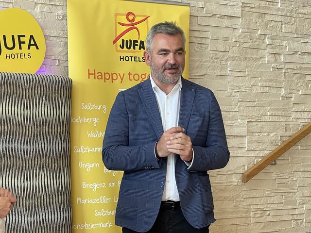 "Das JUFA ist nicht nur zum einmal herkommen, sondern Zum wiederkommen!", so Landesrat Mag. Heinrich Dorner.