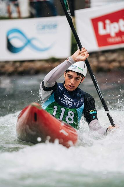 Für den 15-jährigen K1M-U18-Sportler Max Steinbrenner aus dem Gailtal war die Kanu-WM auf jeden Fall ein voller Erfolg. | Foto: Marc Etxaniz