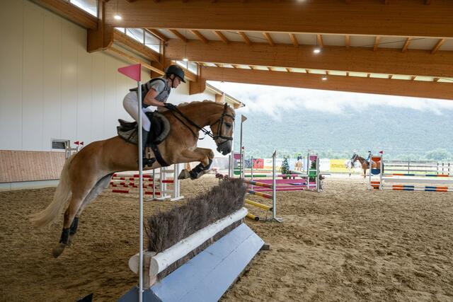 Carina Lipp im Derbyparcours der Lizenzreiterinnen | Foto: Johann Jennewein