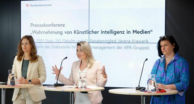Bundesregierung und Austria Presse Agentur stellen Projekt für mehr realitätsnahe Bilder über KI vor. | Foto: Regina Aigner
